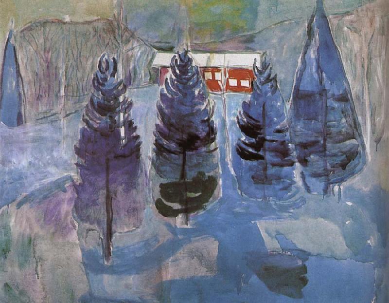 Edvard Munch Red depot and Forest